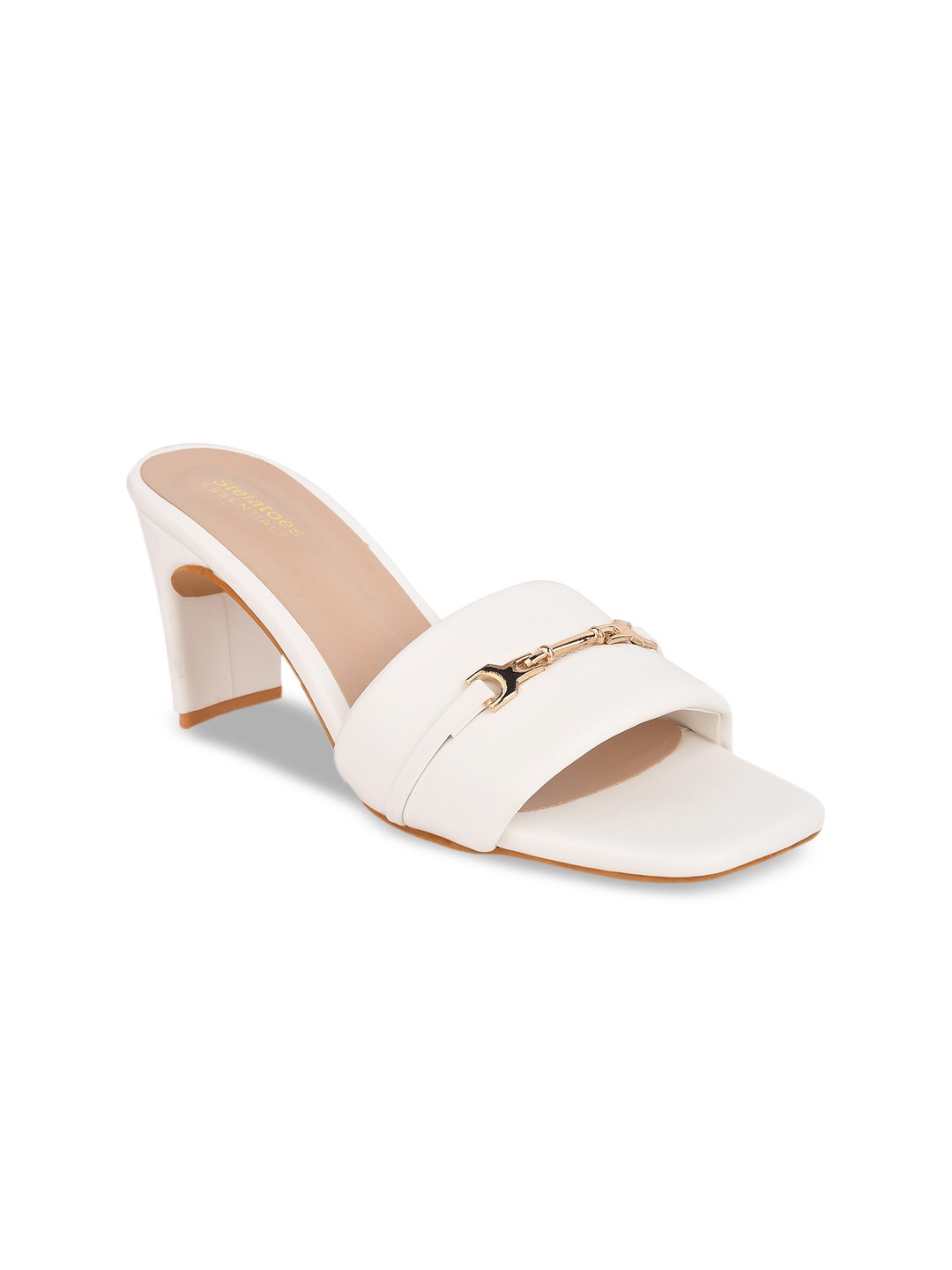 

Stelatoes White PU Block Heels
