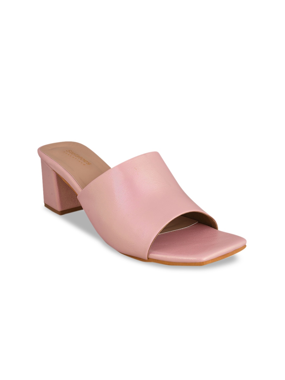 

Stelatoes Women Pink PU Block Heels