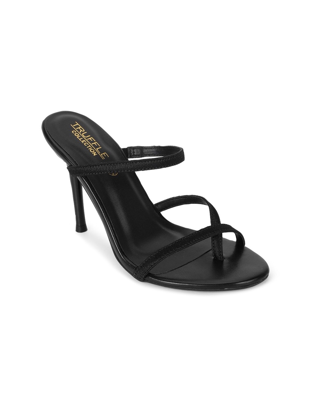 

Truffle Collection Women Black PU Stiletto Sandals