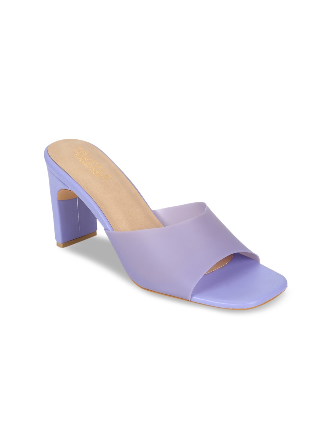 

Truffle Collection Lavender PU Block Heels