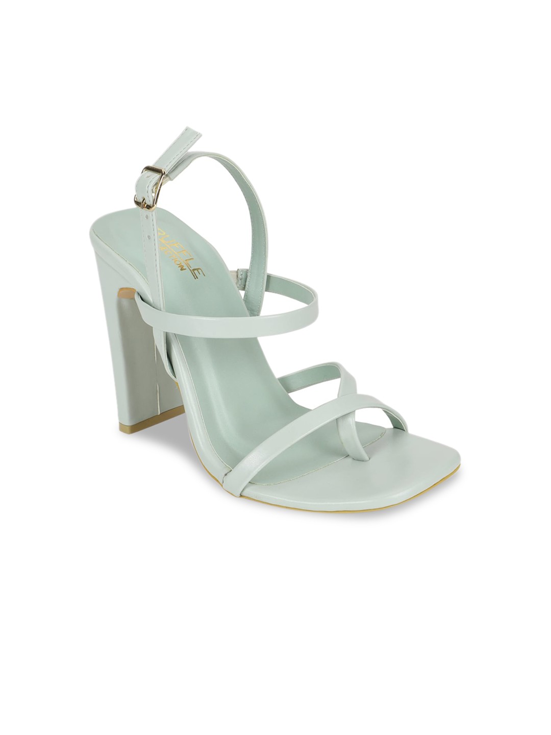 

Truffle Collection Women Green PU Block Heels