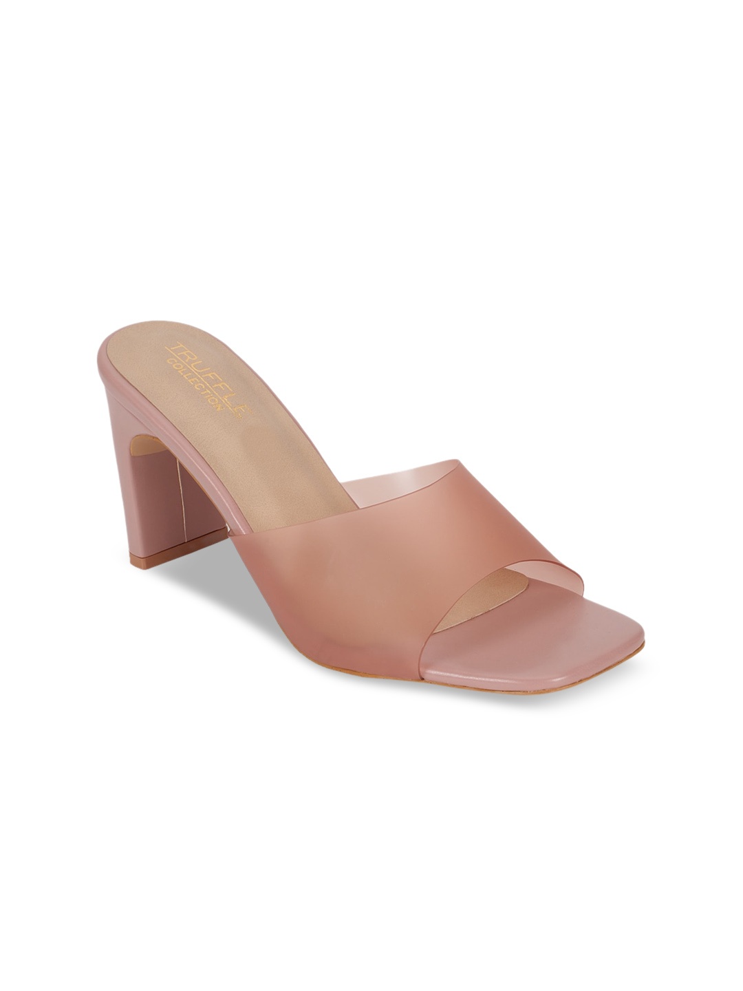 

Truffle Collection Women Pink PU Block Heels
