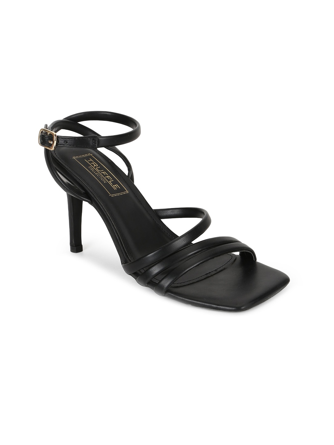 

Truffle Collection Women Black PU Stiletto Heels