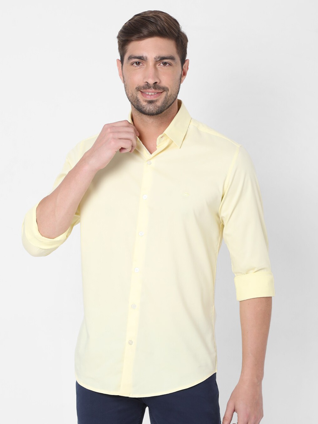 

Mufti Men Yellow Slim Fit Casual Shirt