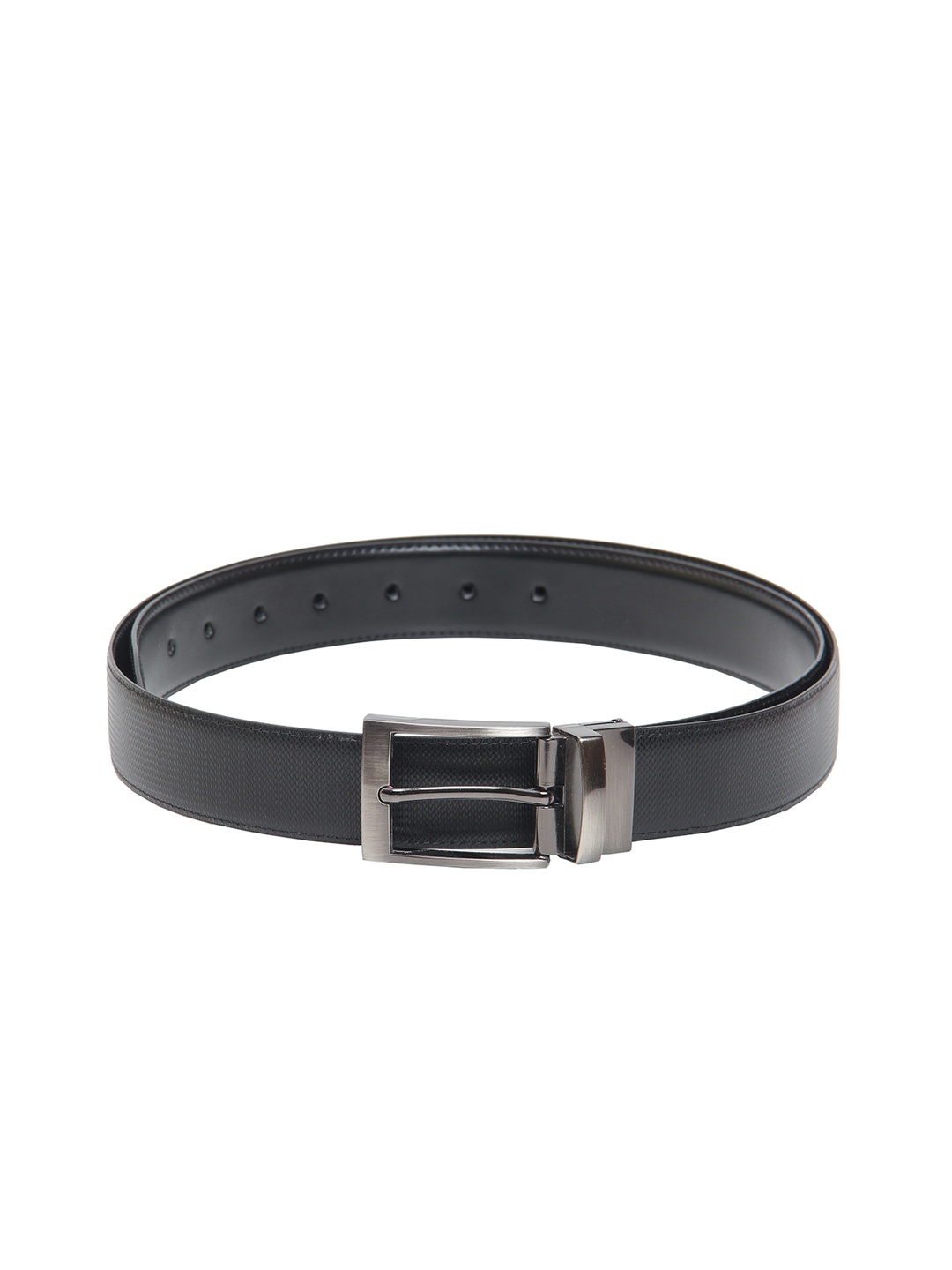 

Calvadoss Men Black Textured Reversible Formal Belt