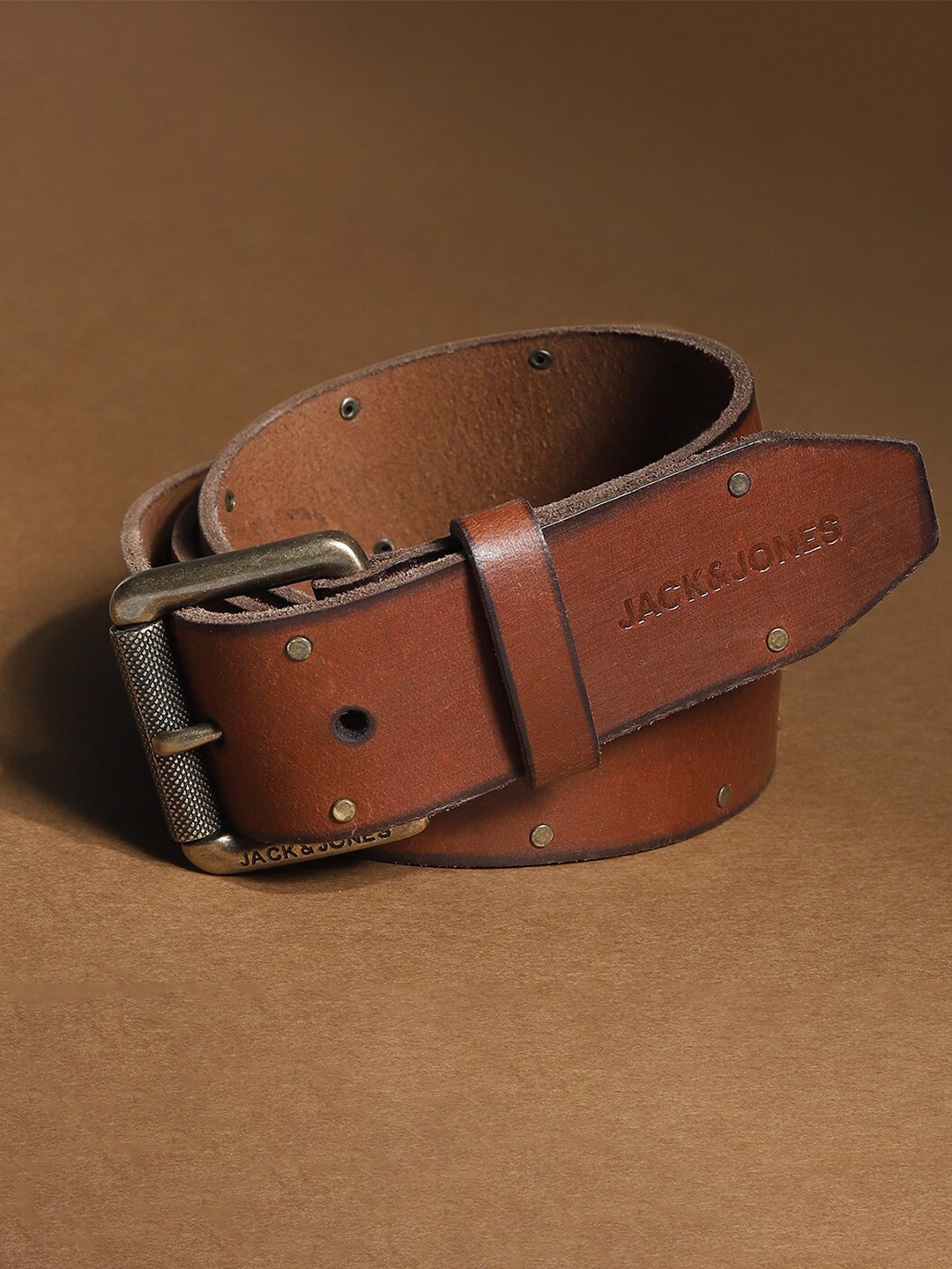 

Jack & Jones Men Brown Leather Belt