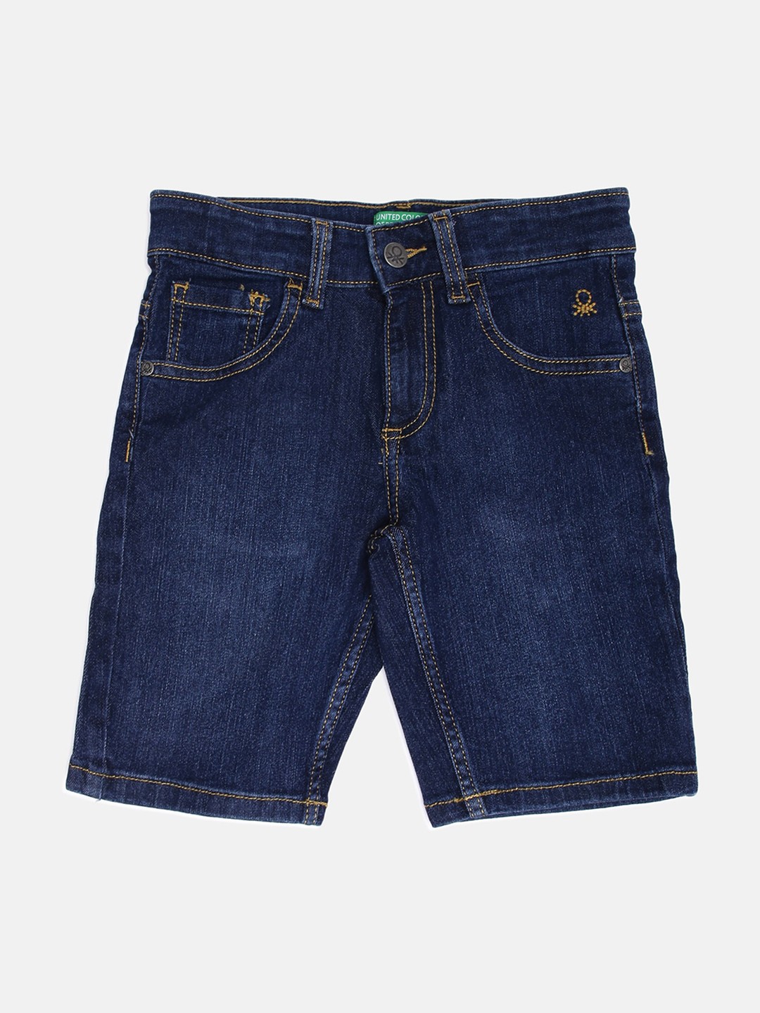 

United Colors of Benetton Boys Navy Blue Denim Shorts