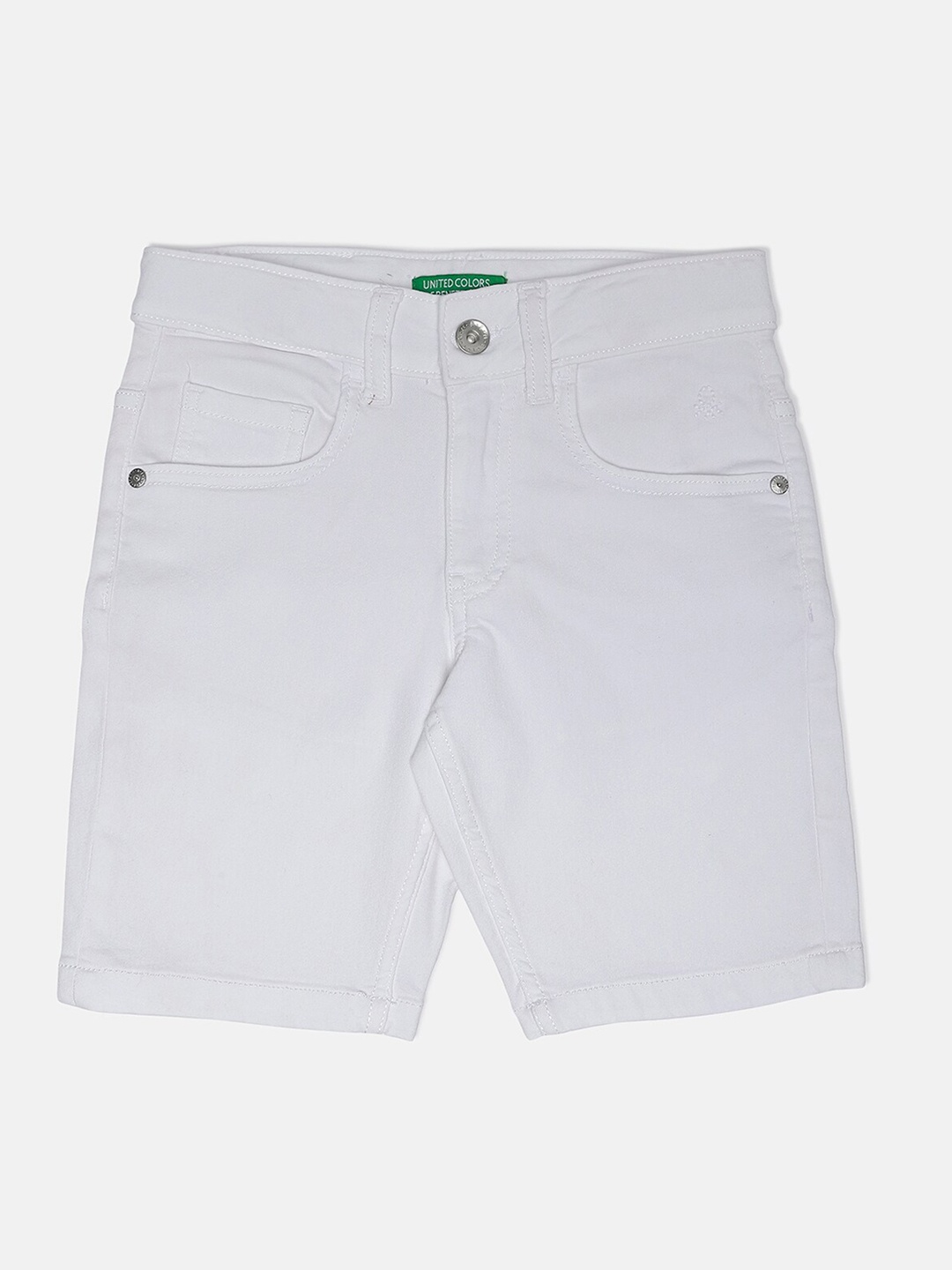 

United Colors of Benetton Boys White Cotton Shorts