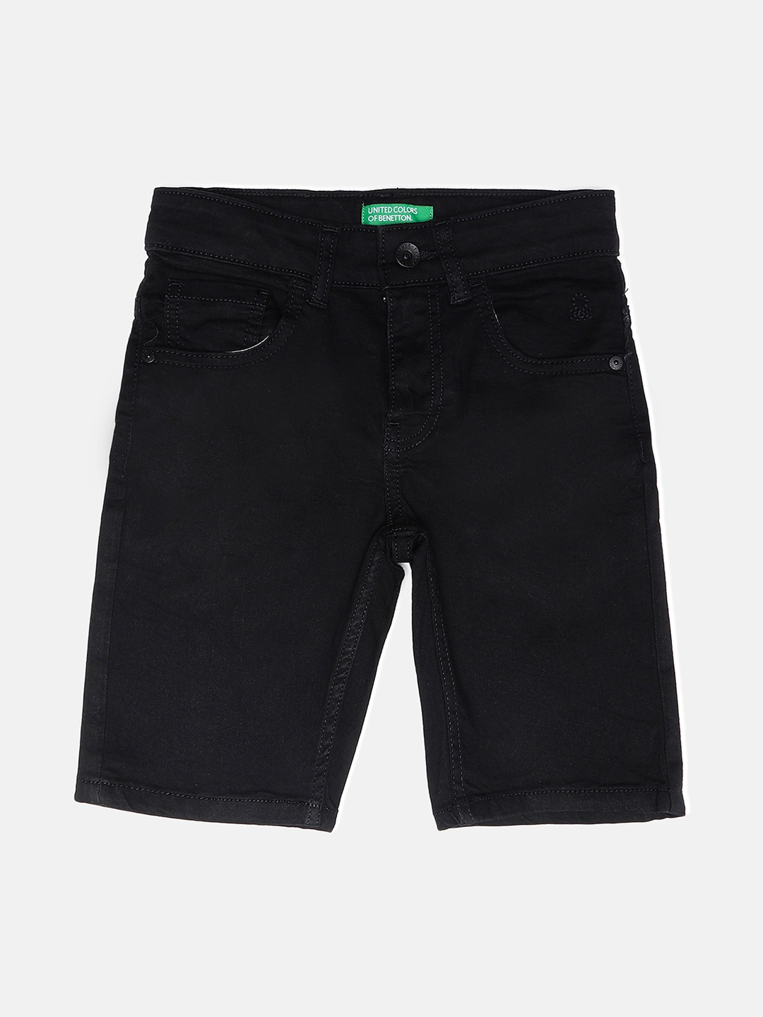 

United Colors of Benetton Boys Black Denim Shorts