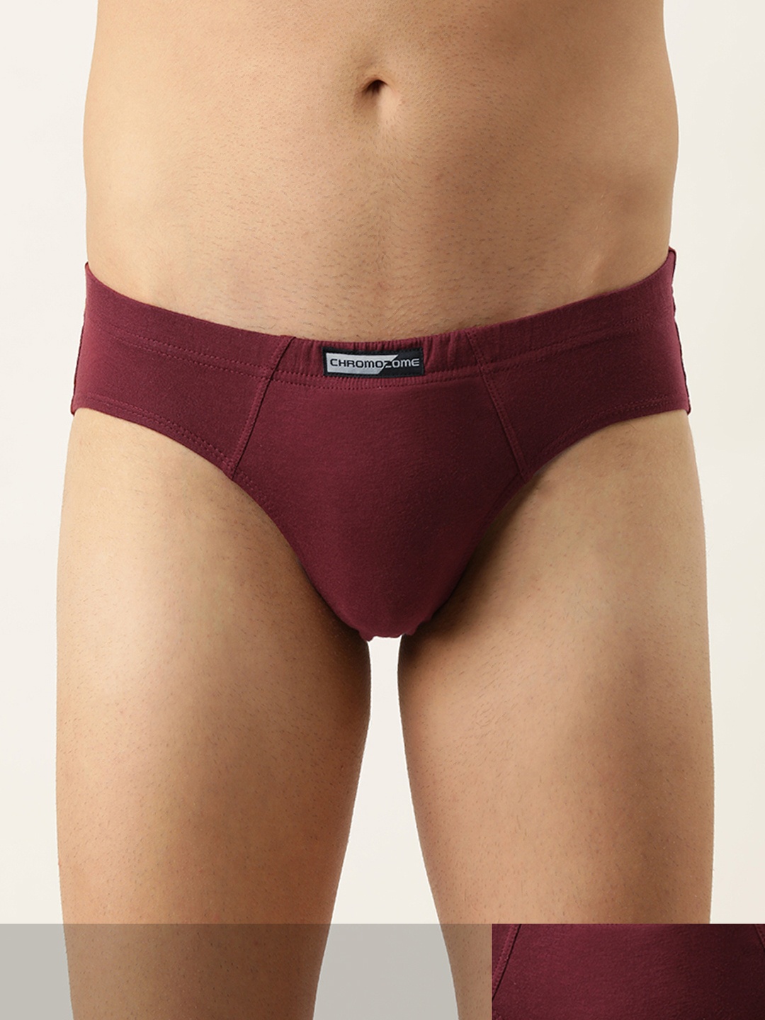 

Chromozome Men Pack of 2 Maroon Solid Pure Cotton Basic Briefs 8902733544450