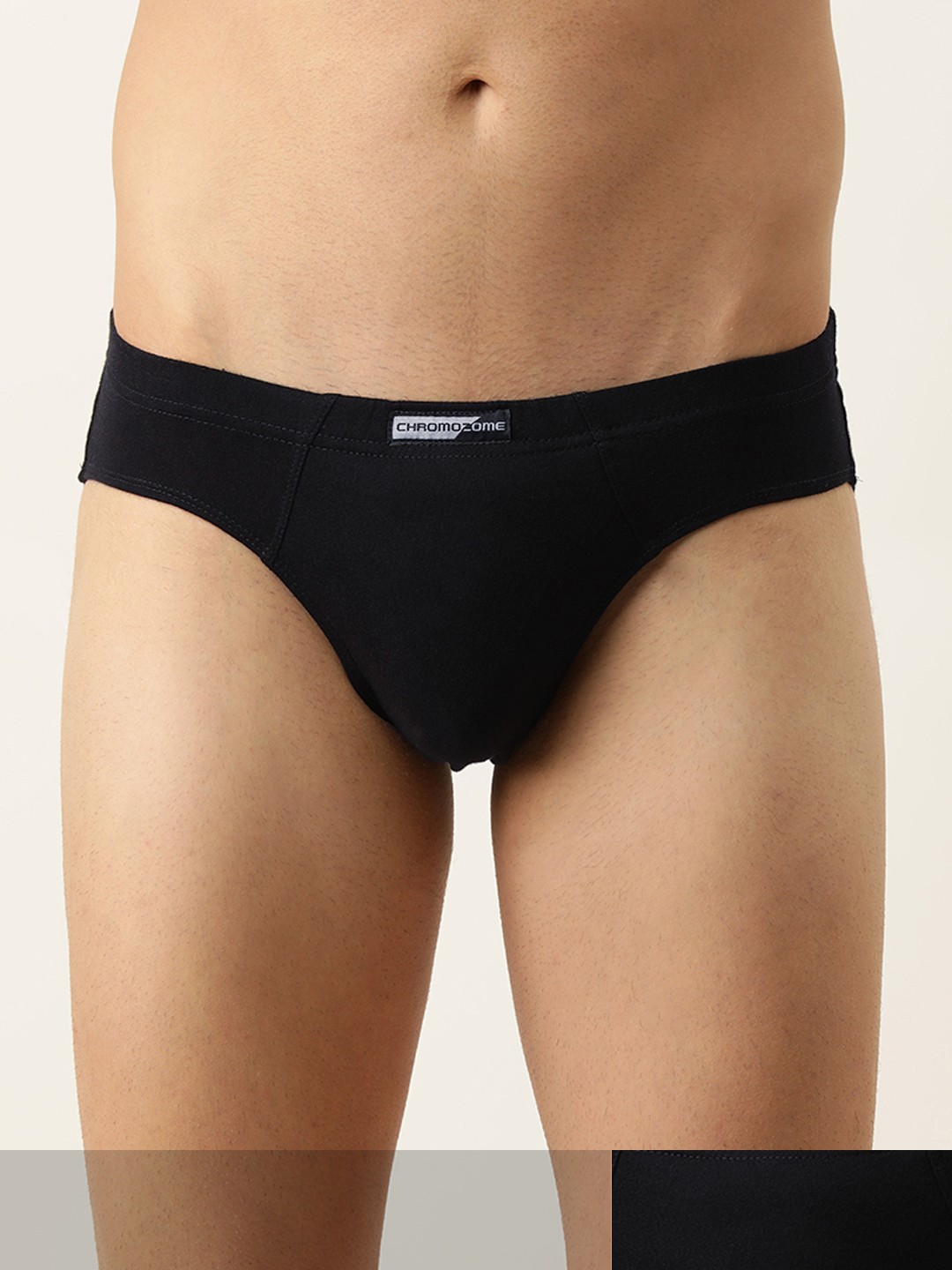 

Chromozome Men Pack of 2 Black Solid Pure Cotton Basic Briefs 8902733544214