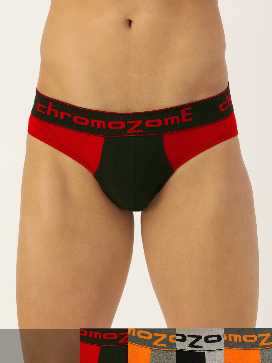 

Chromozome Men Pack Of 5 Colourblocked Briefs- 8902733575225, Black