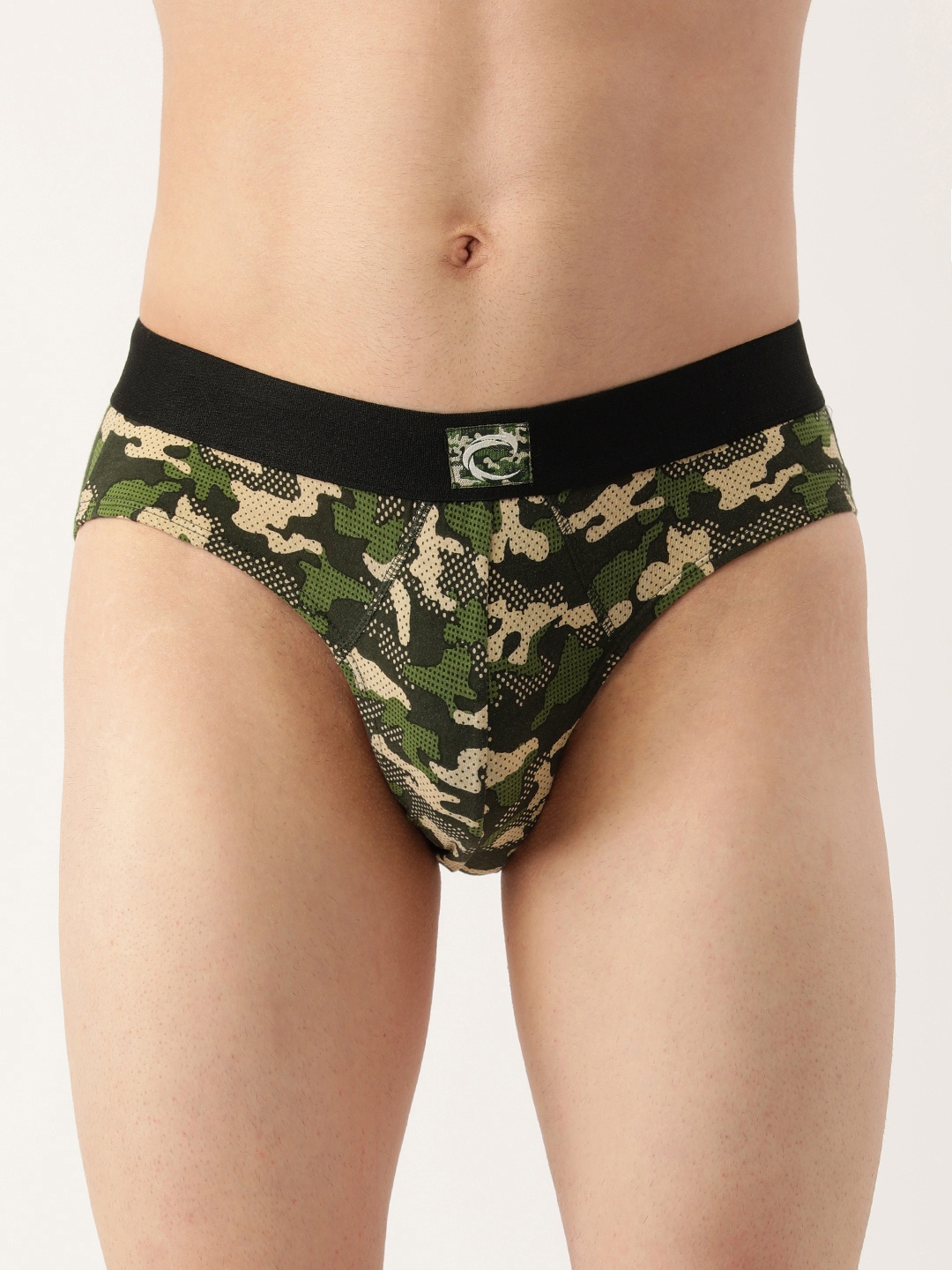 

Chromozome Men Green & Black Camoflauge Printed Briefs - 8902733550840