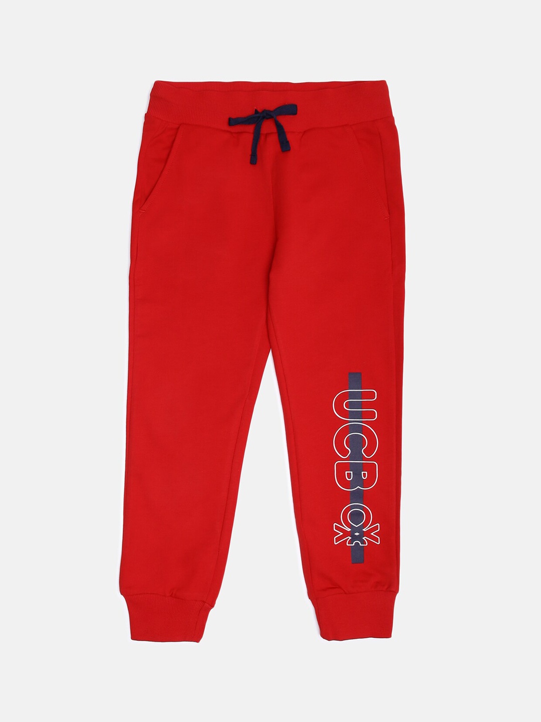 

United Colors of Benetton Boys Red Solid Cotton Joggers