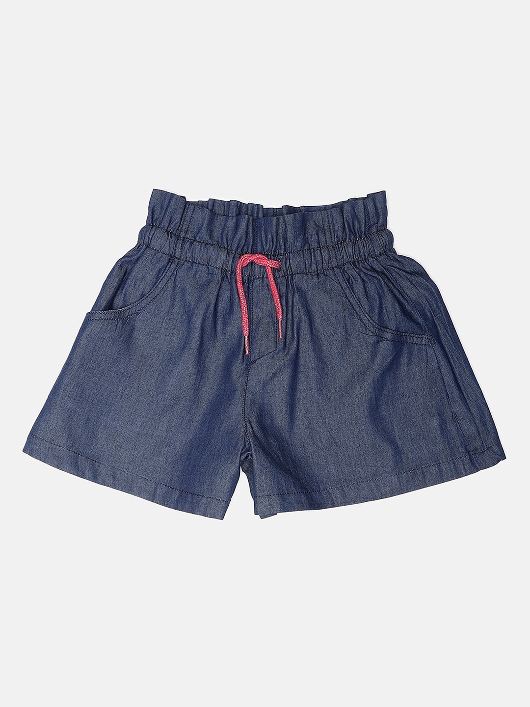

United Colors of Benetton Girls Navy Blue Pure Cotton Shorts