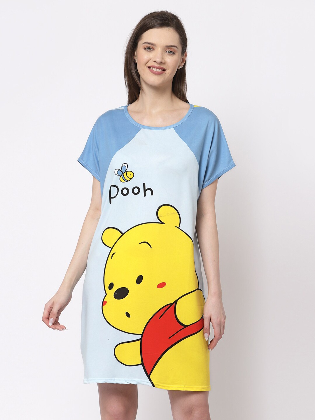 

KLOTTHE Blue & Yellow Print Longline Top