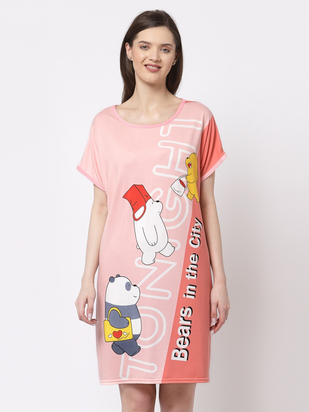 

KLOTTHE Women Multicoloured Printed Nightdress, Multi