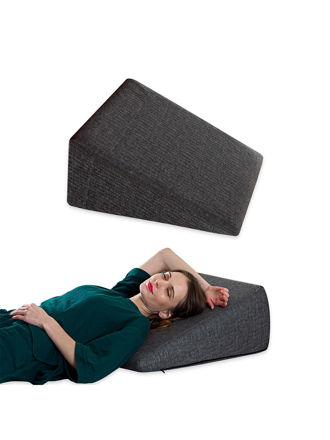 

The White Willow Grey Cooling Gel Memory Foam Wedge Pillow