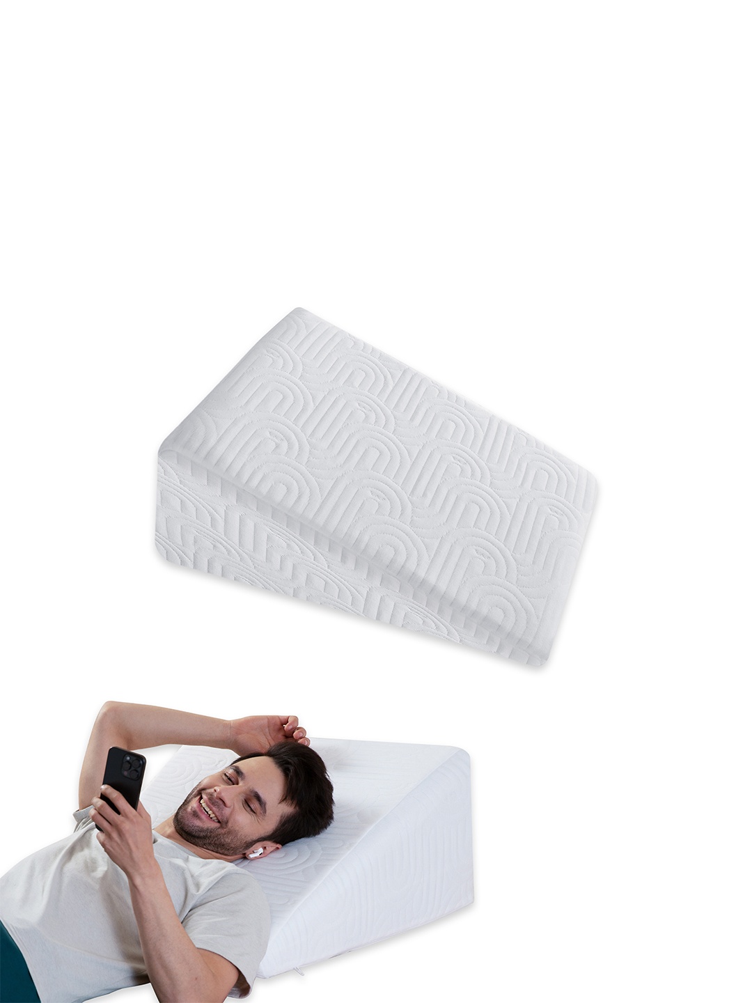 

The White Willow White Multi Cooling Gel Memory Foam Wedge Pillow