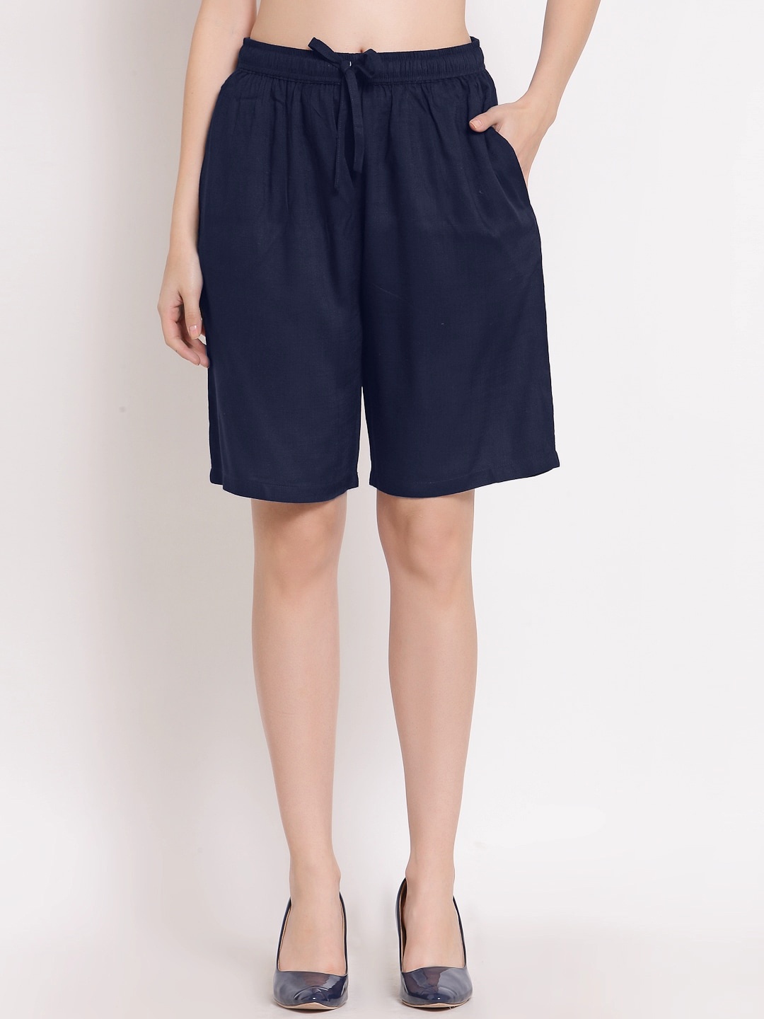 

PATRORNA Women Blue Loose Fit Antimicrobial Technology Shorts