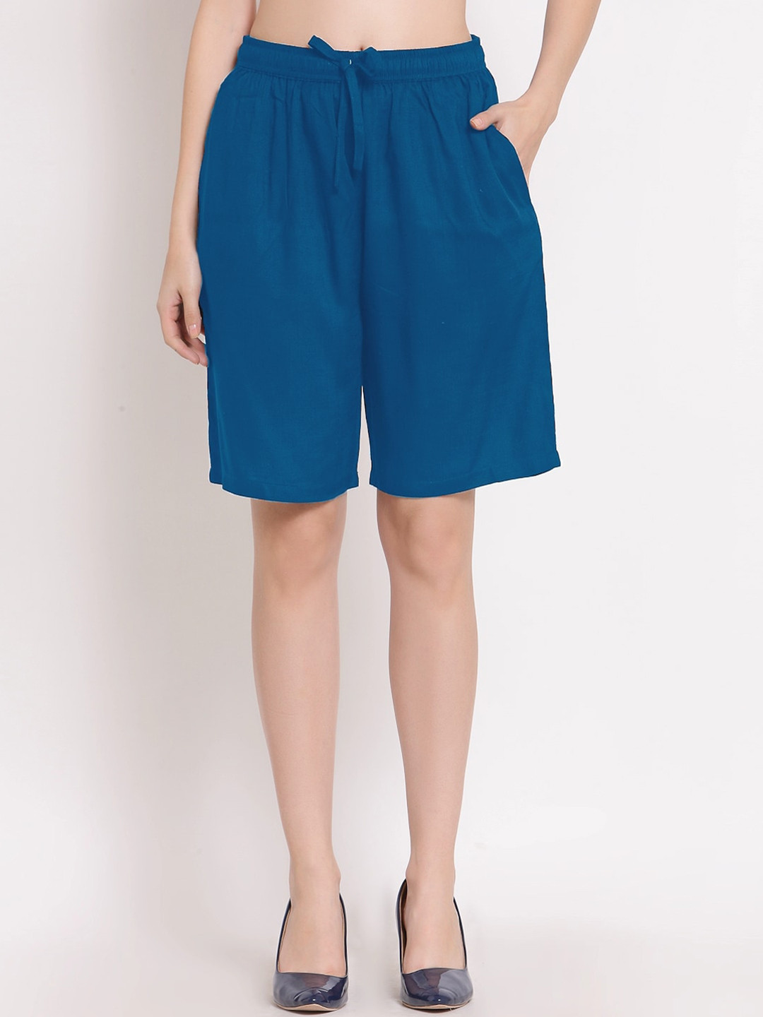 

PATRORNA Women Blue Loose Fit Outdoor Antimicrobial Technology Shorts