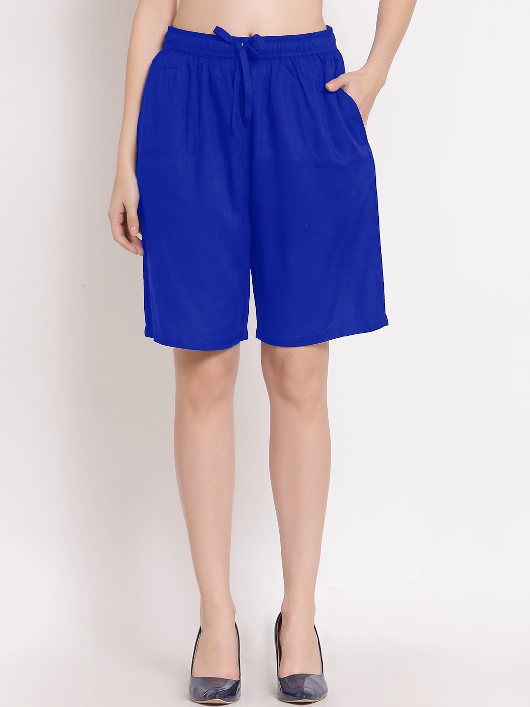 

PATRORNA Women Blue Loose Fit Antimicrobial Technology Shorts