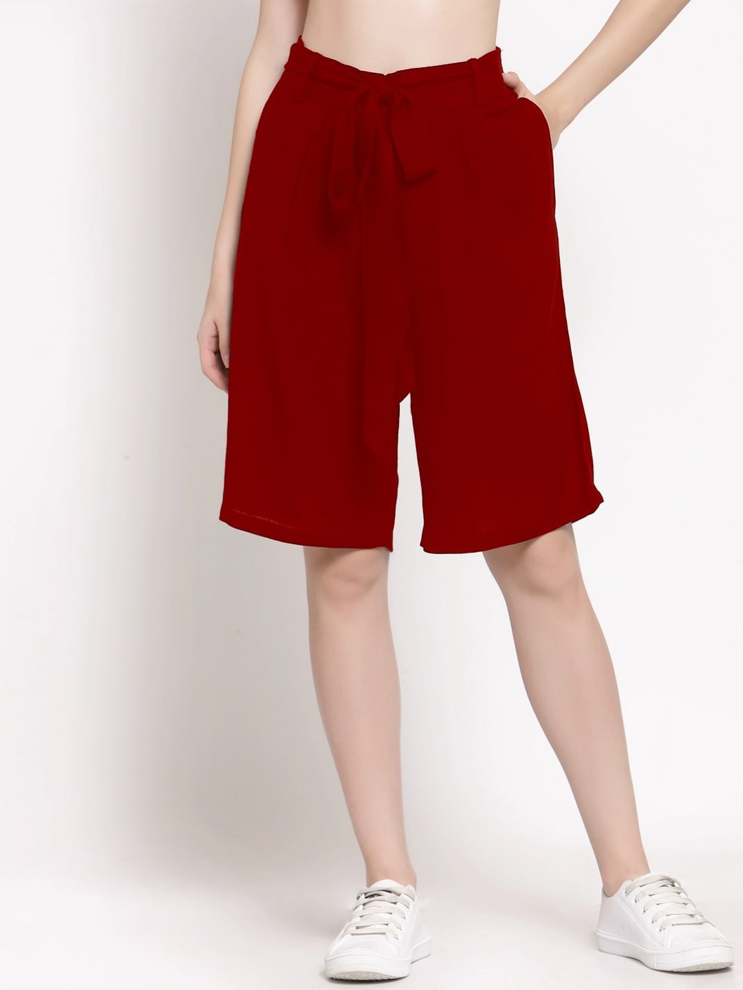 

PATRORNA Women Maroon Antimicrobial Technology Shorts