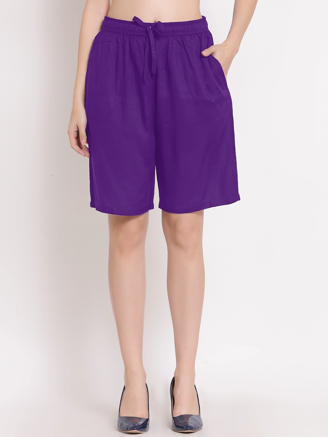 

PATRORNA Women Purple Loose Fit Outdoor Antimicrobial Technology Shorts