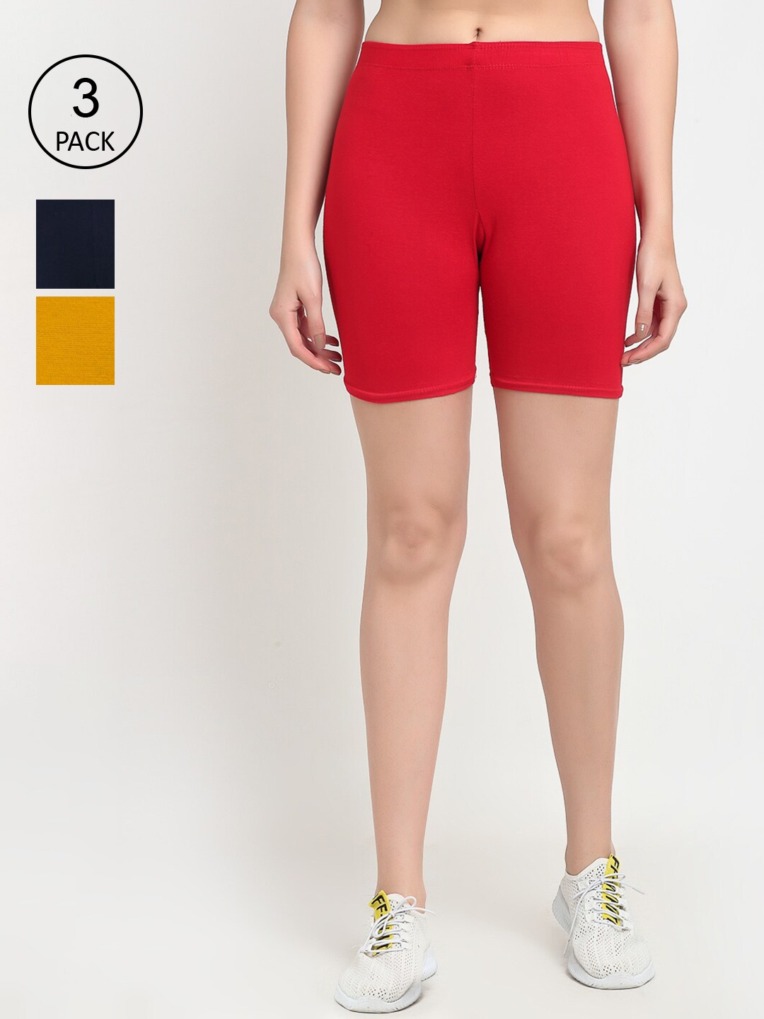 Jinfo Women Red Cycling Sports Shorts