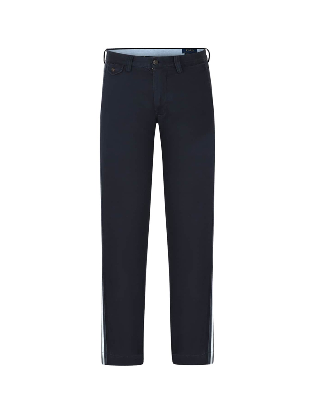 

Polo Ralph Lauren Men Navy Blue Pure Cotton Trousers