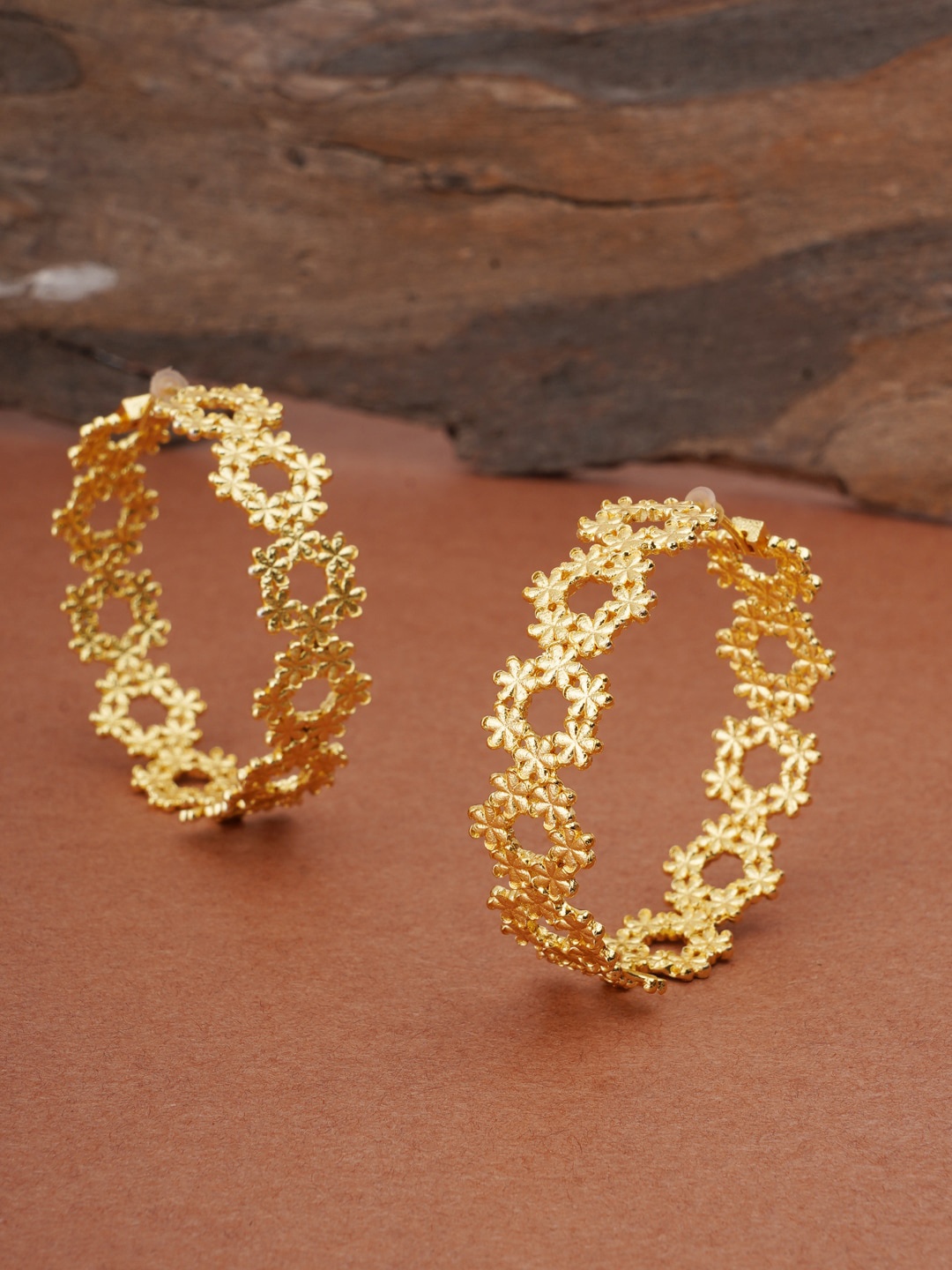 

Voylla Gold-Plated Fashion Trendy Hoops Earrings