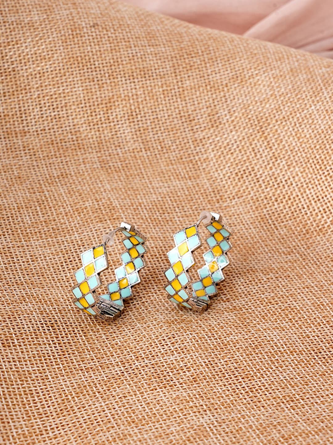 

Voylla Silver-Plated Fashion Trendy Hoops Earrings