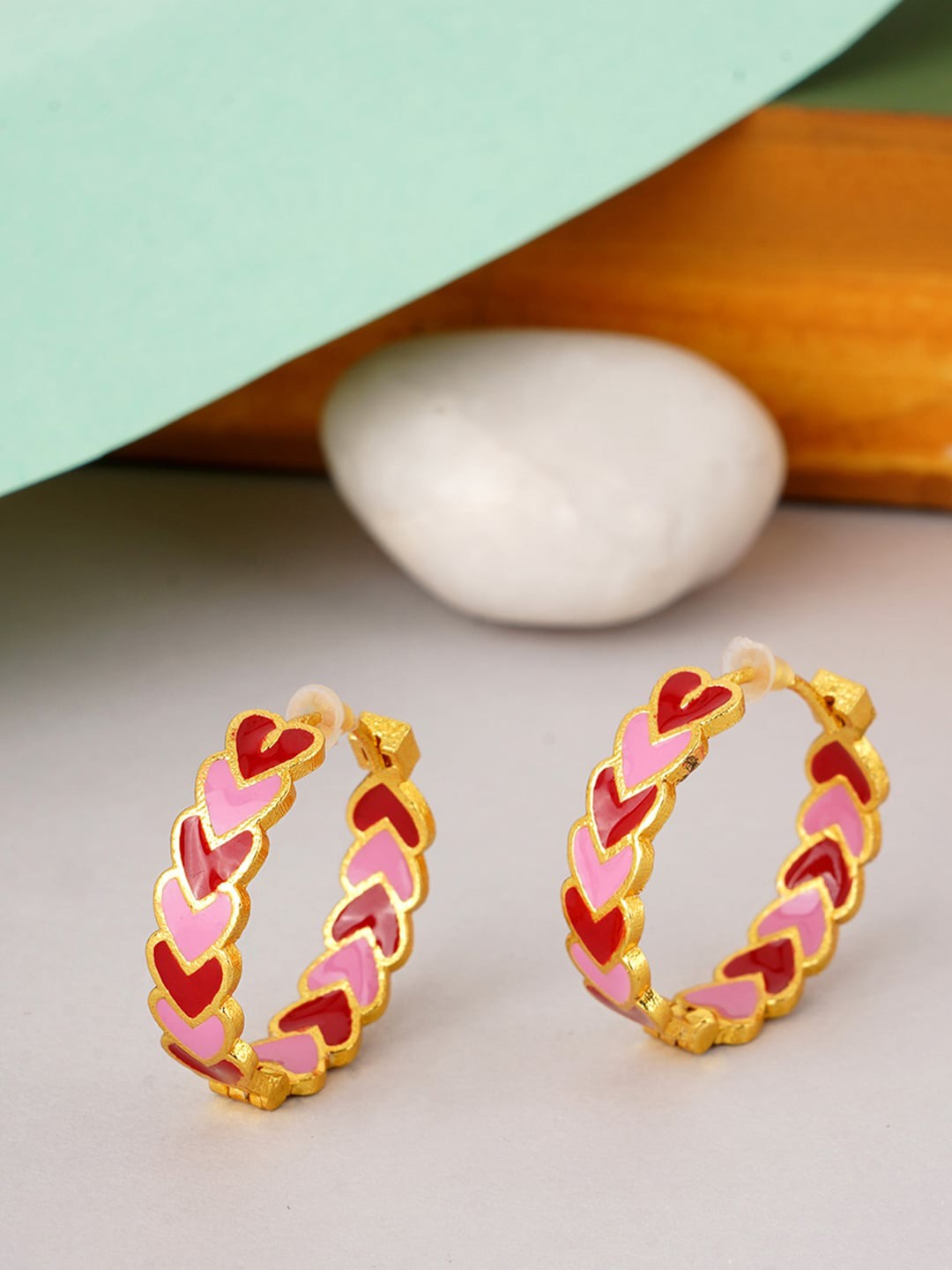 

Voylla Gold-Plated Fashion Trendy Hoops Earrings