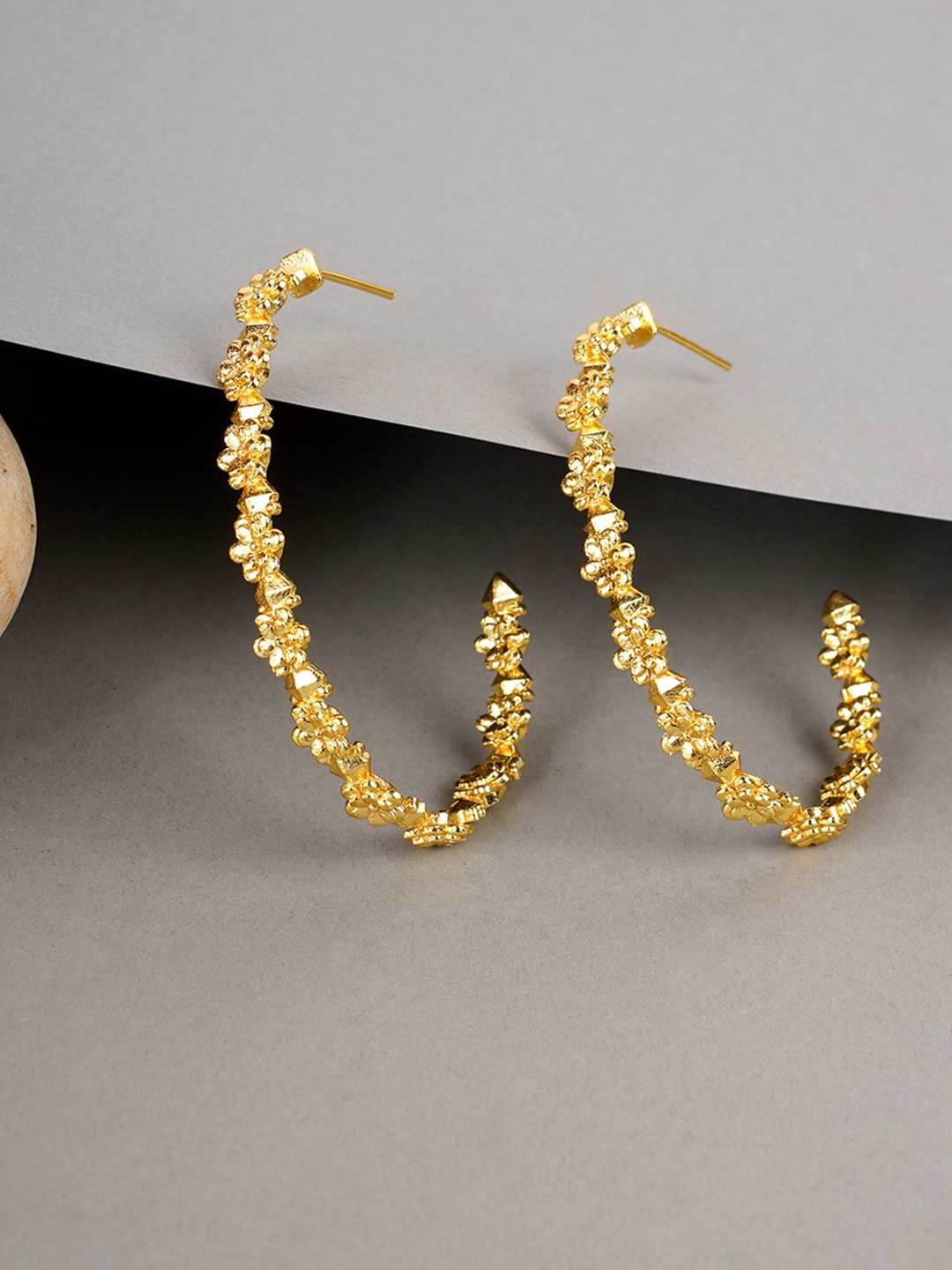 

Voylla Gold-Toned Trendy Hoops Earrings