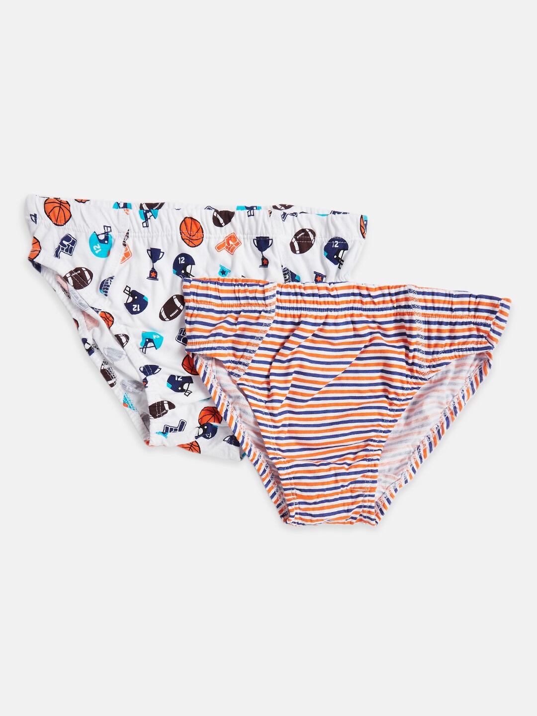 

Printed Briefs Boys Pack of 3 Printed Pure Cotton Briefs, White