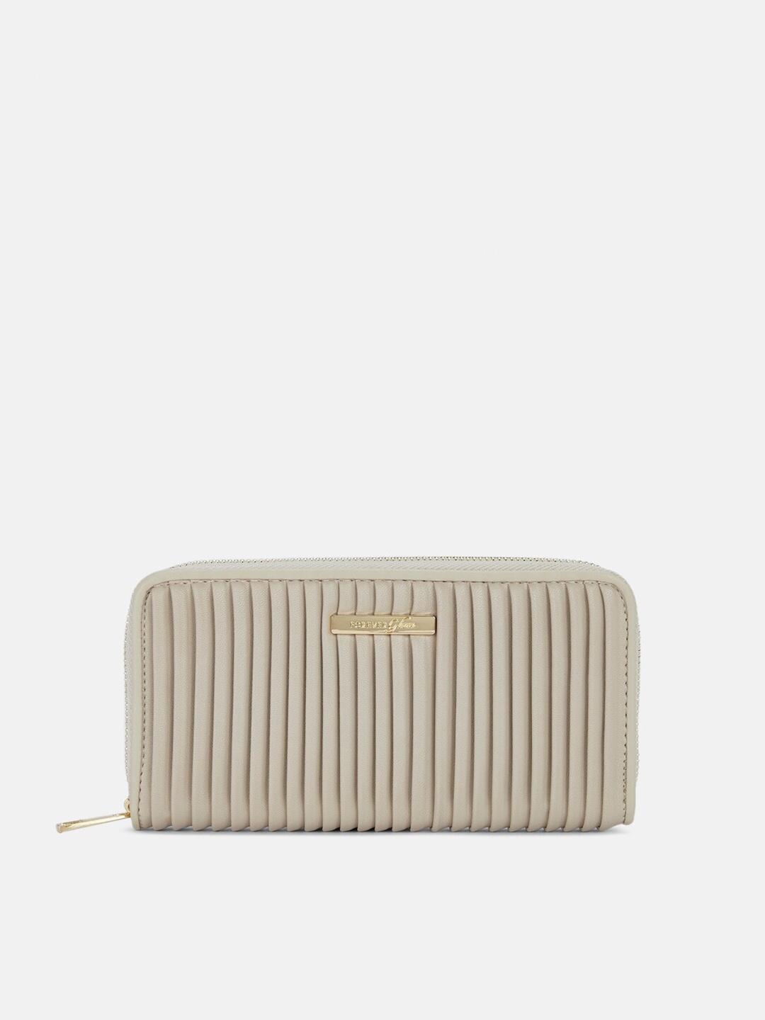 

Forever Glam by Pantaloons Women Off White Zip Around Wallet