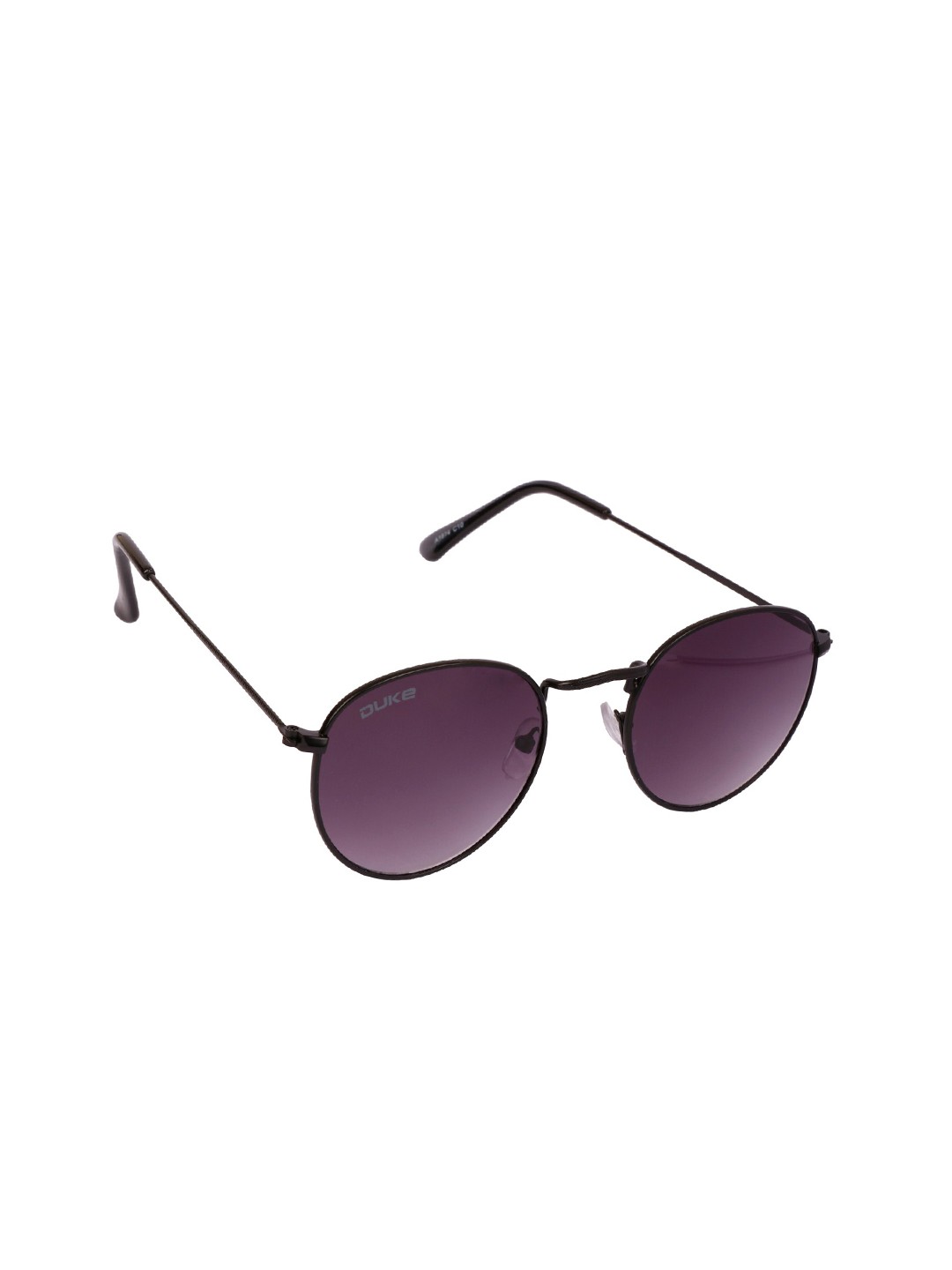 

Duke Unisex Purple Lens & Black Round Sunglasses with UV Protected Lens A1874-C8