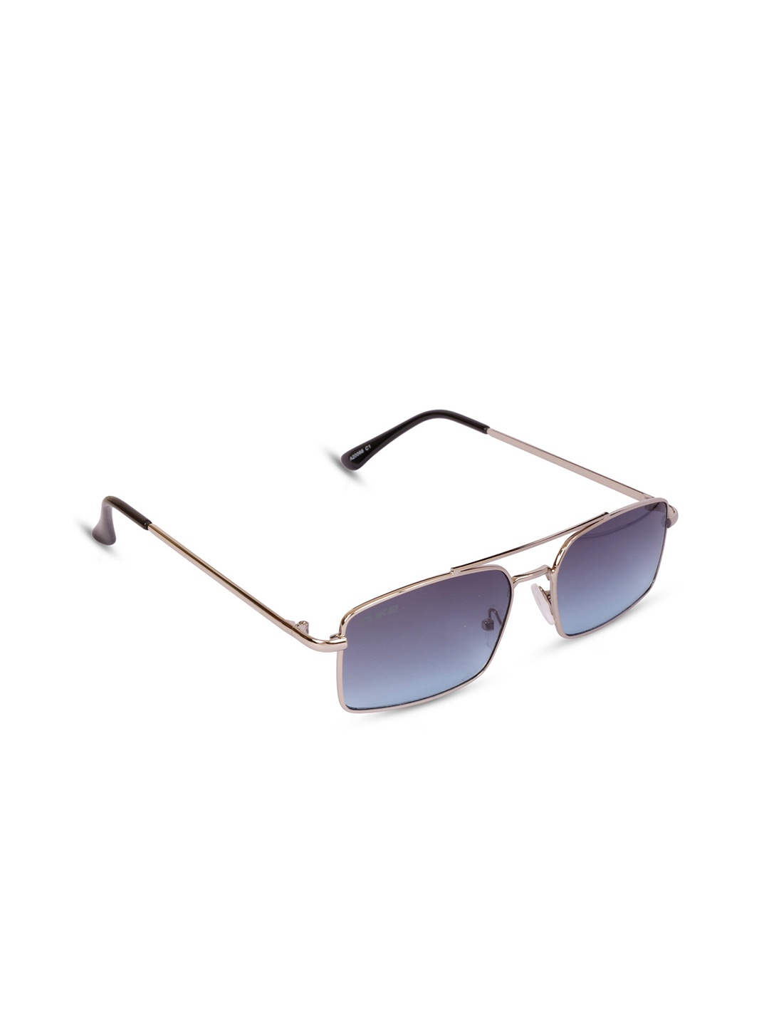 

Duke Unisex Blue Lens & Steel-Toned Rectangle Sunglasses with UV Protected Lens