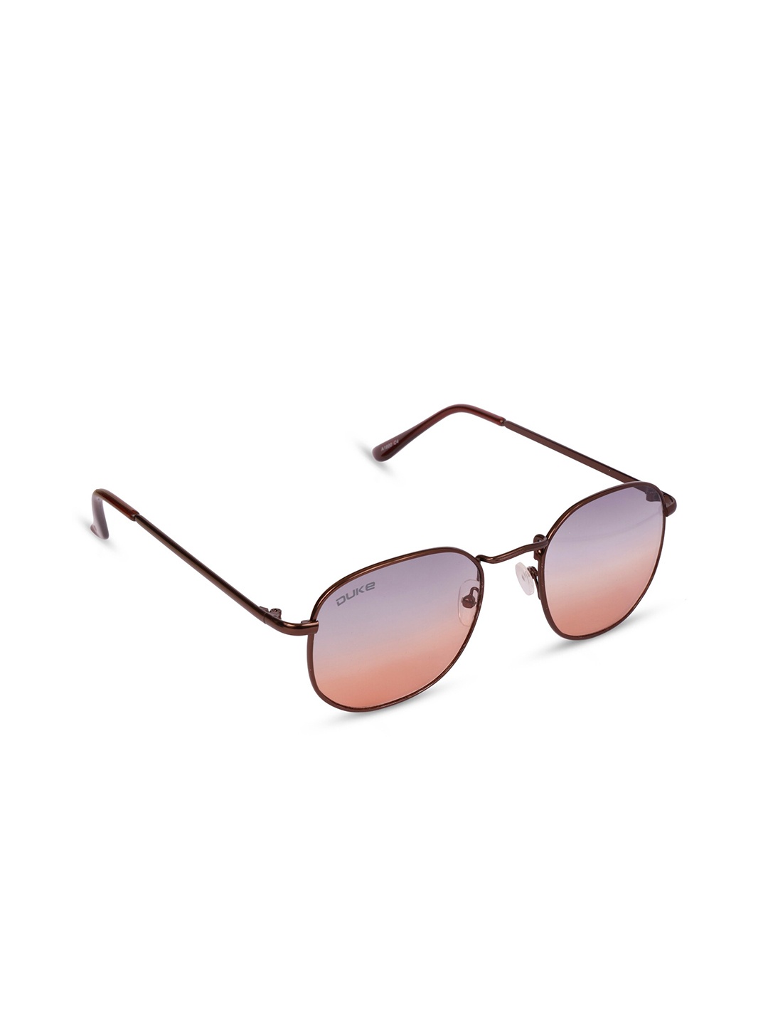 

Duke Mirrored Lens & Brown Rectangle Sunglasses with UV Protected Lens