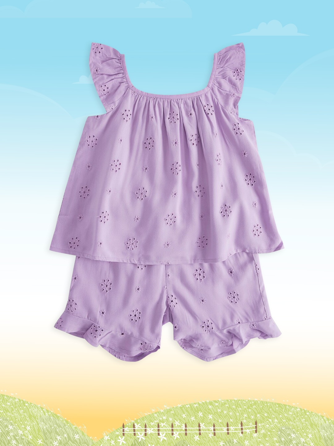 

Pantaloons Junior Lavender Floral Clothing Set