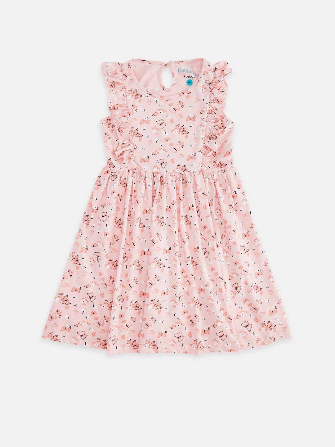 

Pantaloons Junior Girls Pink Floral Cotton Fit & Flare Dress