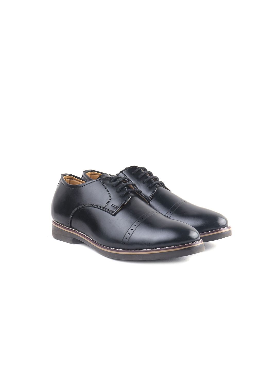 

BRATVA Boys Black Oxford Shoes