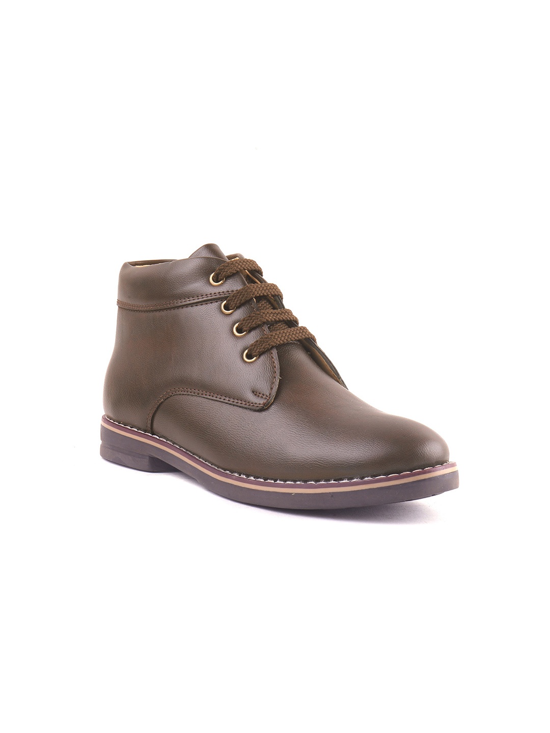 

BRATVA Boys Brown Mid-Top Flat Boots