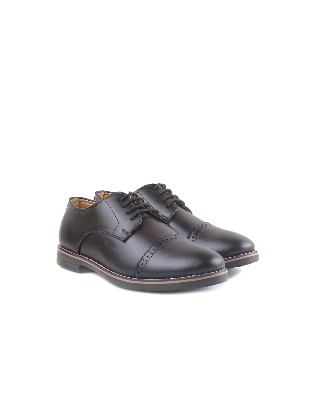 

BRATVA Boys Brown Perforations Brogues