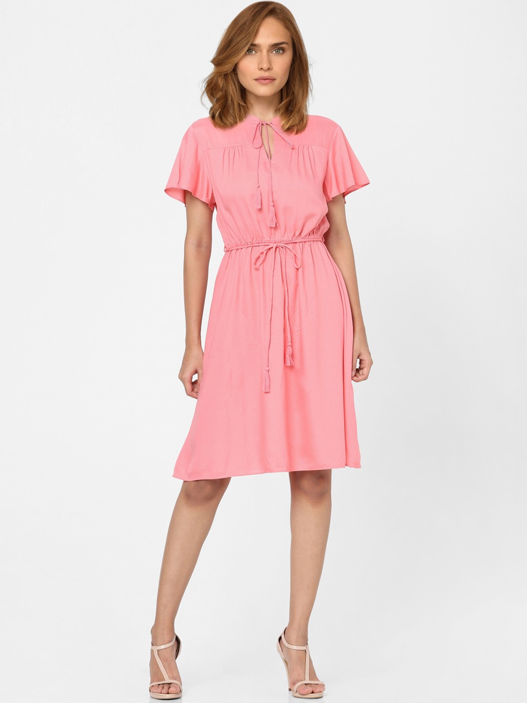 

Vero Moda Women Pink Fit and Flare Dress