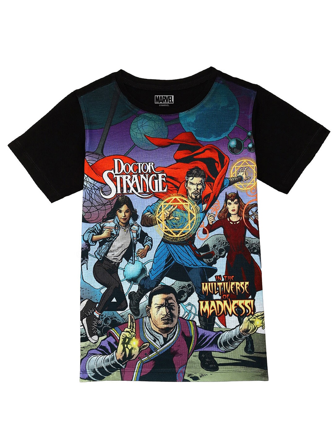 

Marvel by Wear Your Mind Boys Black Printed T-shirt