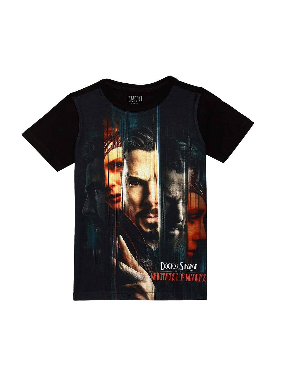 

Marvel by Wear Your Mind Boys Black Printed Cotton T-shirt