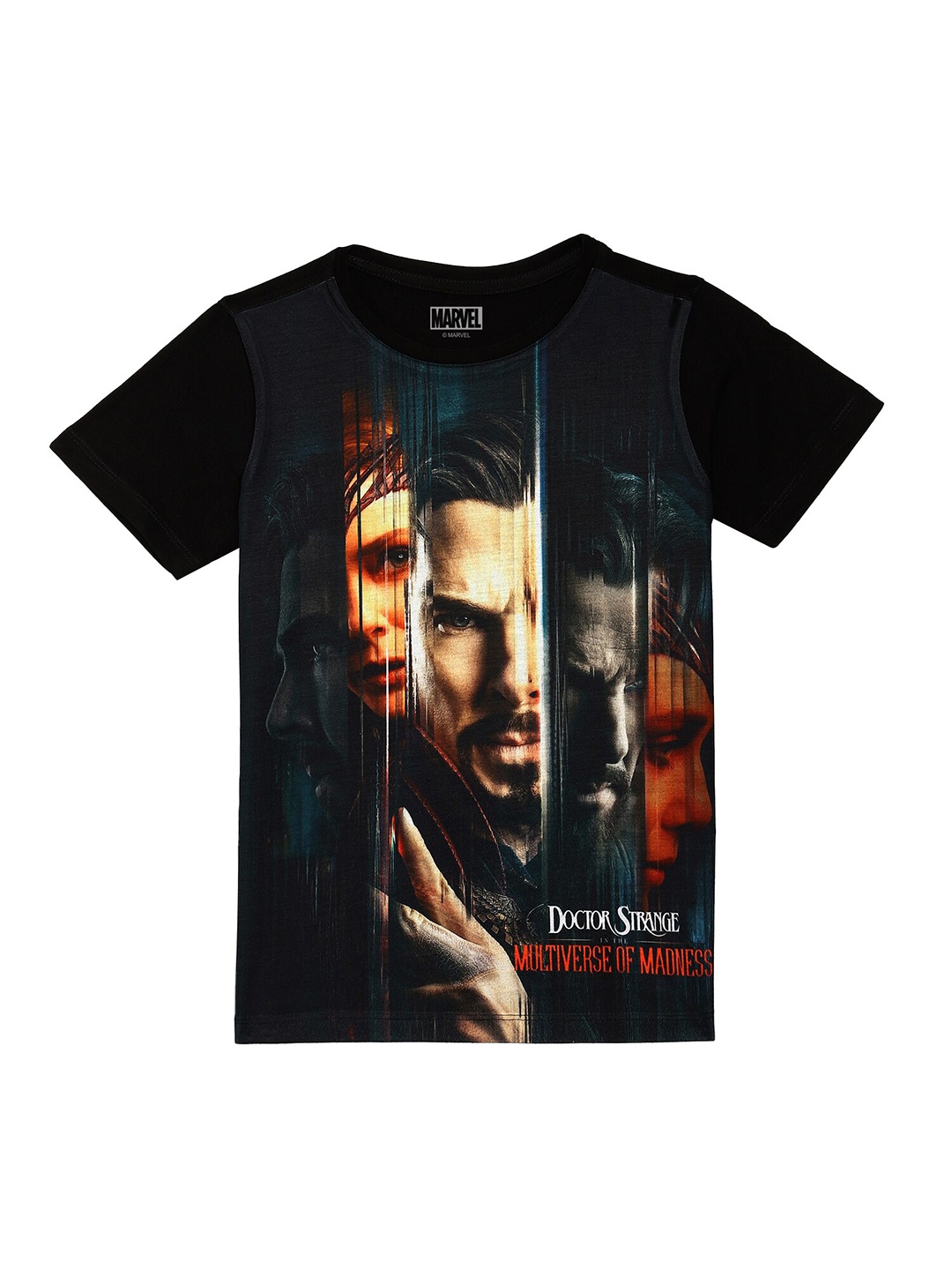 

Marvel by Wear Your Mind Boys Black Marvel Printed T-shirt