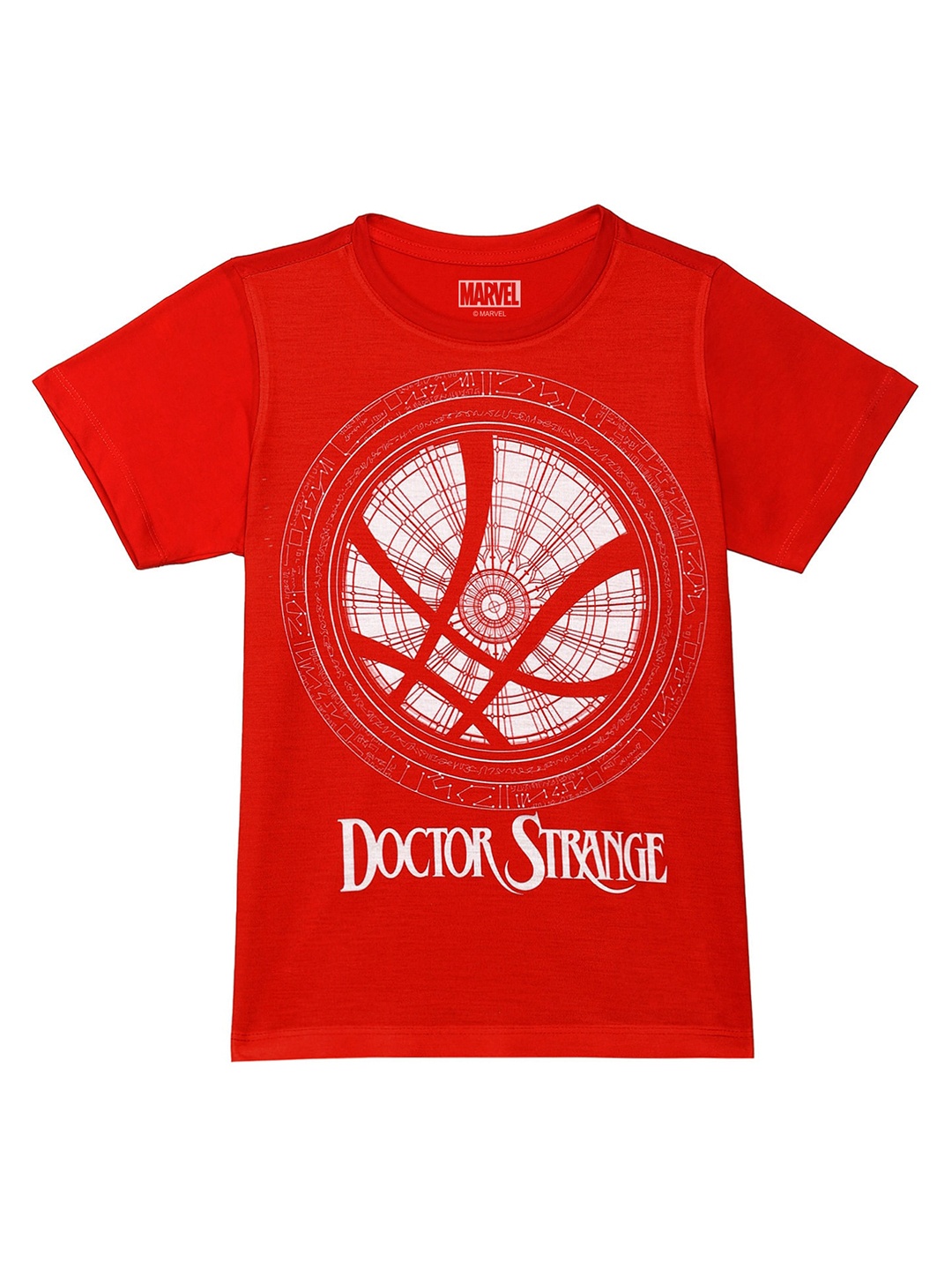 

Marvel by Wear Your Mind Boys Red Typography Printed T-shirt