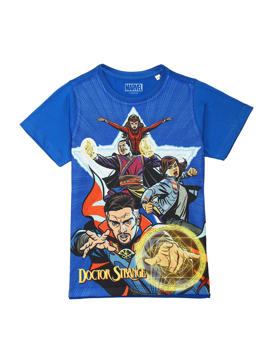 

Marvel by Wear Your Mind Boys Blue & Orange Printed Doctor Strange Printed T-shirt